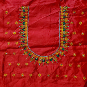 vishwambhari enterprise Art Silk Embroidered Blouse Material
