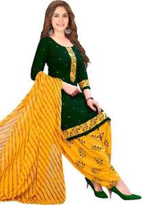 THIRA Crepe Floral Print Salwar Suit Material