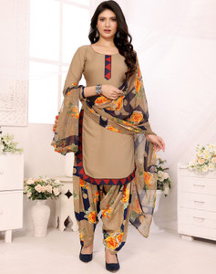 YASHIKA Crepe Floral Print Salwar Suit Material