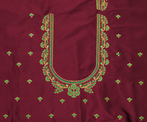 vishwambhari enterprise Art Silk Embroidered Blouse Material