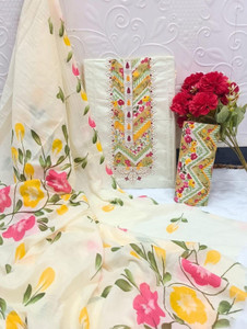 krishna boutique Pure Cotton Printed Salwar Suit Material