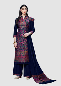 Safaa Acrylic Blend Printed Kurta & Palazzo Material