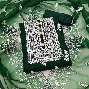 Kavya shri Organza Embroidered Salwar Suit Material