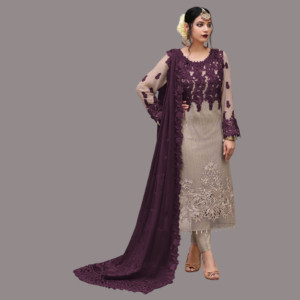 IYALAFAB Georgette Embroidered Salwar Suit Material