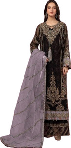 IYALAFAB Georgette Embroidered Salwar Suit Material