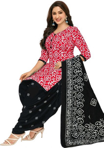 S Creation Crepe Printed Salwar Suit Material