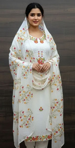 Vijaycreation Pure Cotton Embroidered Salwar Suit Material