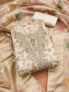 PANZORA Chanderi Printed Salwar Suit Material