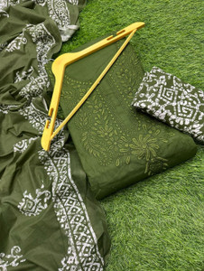 Meghdoot Textiles Pure Cotton Embroidered Salwar Suit Material