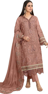 LAZORIFASHION Net/Lace Embroidered Salwar Suit Material