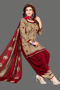ANIRAV Crepe Printed Salwar Suit Material