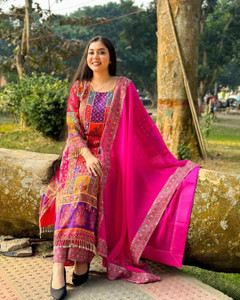 HBJ FASHION Women Kurta Palazzo Dupatta Set
