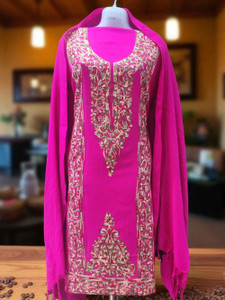 REET MAHAL Wool Embroidered Salwar Suit Material