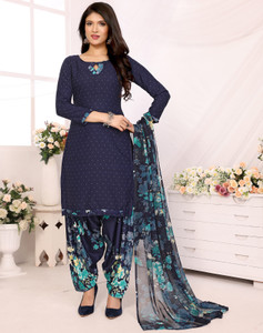 VERCO Crepe Solid Salwar Suit Material