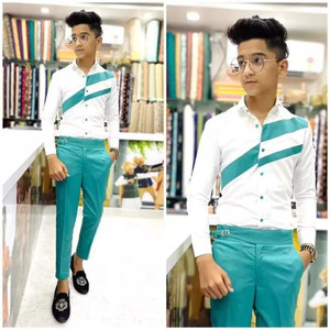 NILKHANTHFABRIC Cotton Silk Striped Shirt & Trouser Fabric