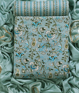 YANKITA Cotton Blend Printed Kurta & Patiyala Material
