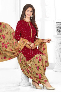 VERCO Crepe Printed Salwar Suit Material