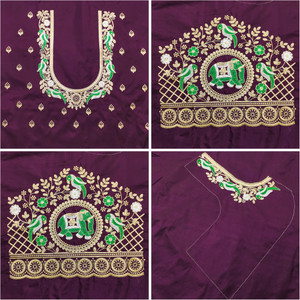 RAJVILASH Cotton Silk Embroidered Blouse Material
