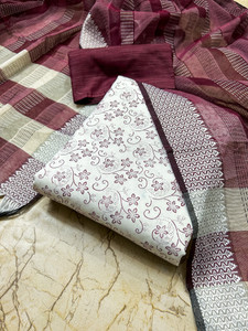 Kinza Collection Cotton Blend Printed Salwar Suit Material