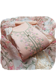 Aahira Chanderi Embroidered Salwar Suit Material