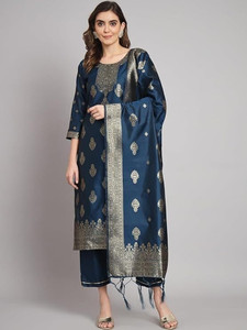 SARVAH Art Silk Self Design Salwar Suit Material