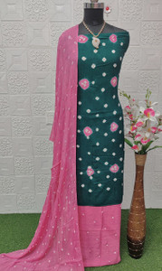 het designer studio Cotton Blend Printed Salwar Suit Material