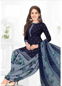 YASHIKA Crepe Solid, Floral Print, Printed, Geometric Print Salwar Suit Material