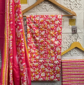 GC80 BY GAURI COLLECTION Pure Cotton Printed, Self Design Salwar Suit Material