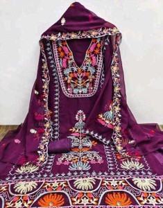 Stylebhawani Georgette Embroidered Salwar Suit Material