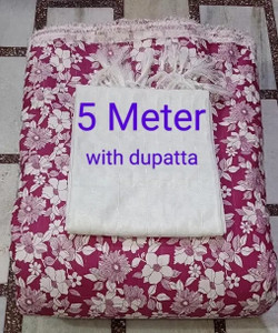 BUSHI Cotton Blend Floral Print Salwar Suit Material