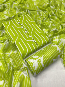 krishna boutique Pure Cotton Printed Salwar Suit Material