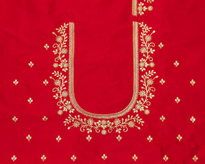 vishwambhari enterprise Art Silk Embroidered Blouse Material