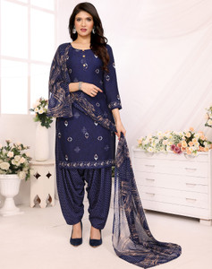 YASHIKA Crepe Floral Print Salwar Suit Material