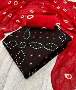 THIRA Cotton Blend Floral Print Kurta & Patiyala Material