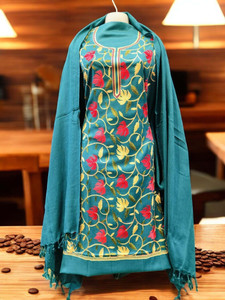 REET MAHAL Wool Embroidered Salwar Suit Material