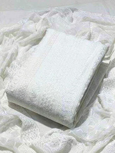 MYRAADESIGNER Georgette Embroidered Salwar Suit Material