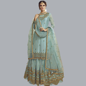 Pihu Fashion Net/Lace Embroidered Salwar Suit Material
