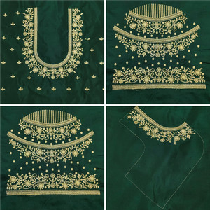 RAJVILASH Cotton Silk Embroidered Blouse Material