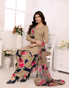 YASHIKA Crepe Floral Print Salwar Suit Material