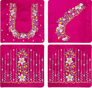 SRIBALAJIESTORE Art Silk Embroidered Blouse Material