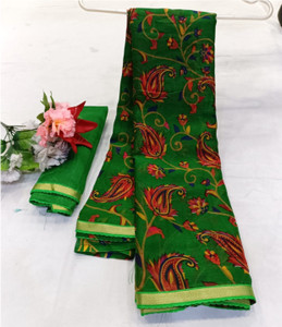 NIYAMI Chiffon Floral Print Blouse Material