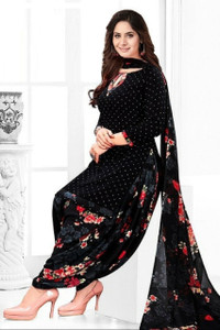 Surat Honeyfashion Crepe Printed Salwar Suit Material