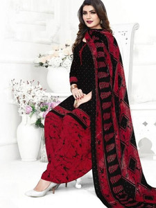 AYKA CLOTHINGS Crepe Printed Salwar Suit Material