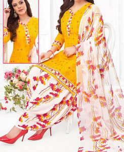 INITHI Crepe Printed Salwar Suit Material