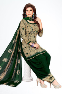 INITHI Crepe Paisley Salwar Suit Material