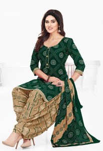 SIMPLYENTHIC Crepe Printed Salwar Suit Material