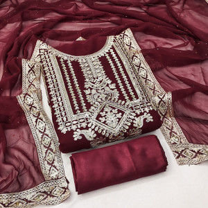 Divastri Georgette Embroidered Salwar Suit Material