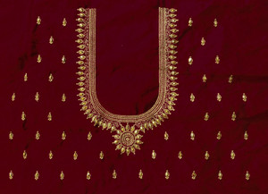 vishwambhari enterprise Art Silk Embroidered Blouse Material