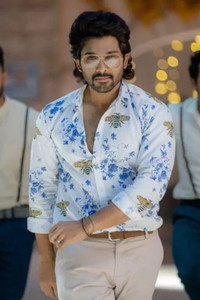 tmक्रिएशन Floral Print Cotton Shirt and Trouser Set - Image 4