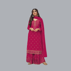 HummerTex Georgette Embroidered Salwar Suit Material